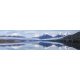 Ceramic tile mural with snow-capped mountains and reflection of Lake McDonald